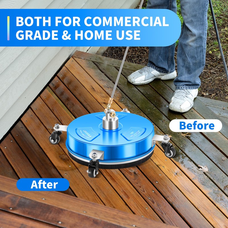 LidoDola 20'' Pressure Washer Surface Cleaner with 4 Wheels -