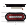 Partsam 4Pcs 6.3" Inch Oval Led Trailer Taillights Stop Brake