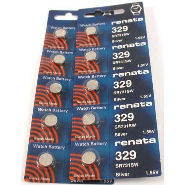 #329 Renata Watch Batteries 10Pcs