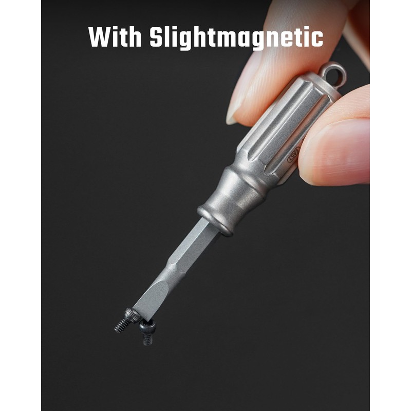 KeyUnity KA53 Titanium Magnetic Screwdriver, Phillips Screwdriver, Small Screwdriver with