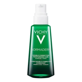 Vichy Normaderm Doble Corrección 50ml | Crema Antiacné Día/Noche para Piel Grasa, Hipoalergénica y Sin Parabenos