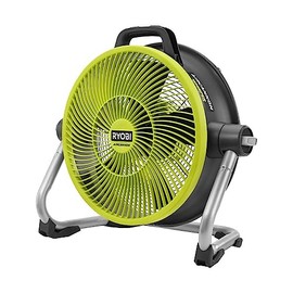 RYOBI ONE+ 18V Cordless Hybrid WHISPER SERIES 14 in. Air Cannon Fan (Tool Only), PCL813B, GREEN