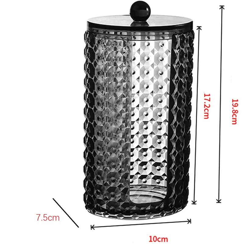 eKsdf Acrylic Cotton Pad Dispenser Cotton Pad Container with Lid