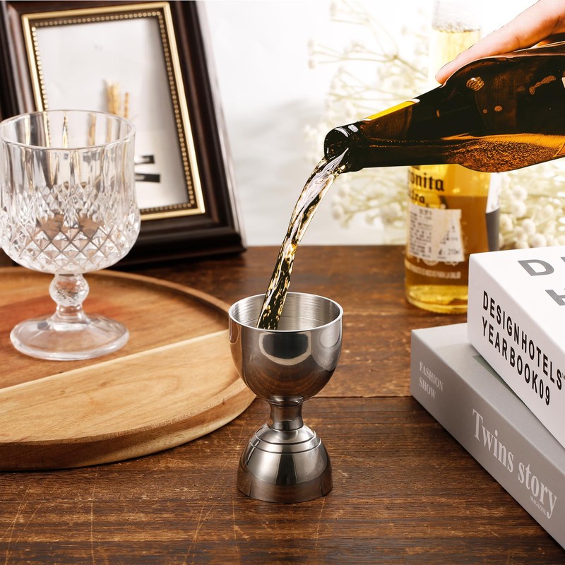 Cocktail Measuring Jigger, Double Sided Stainless Steel Bell Cocktail Jigger