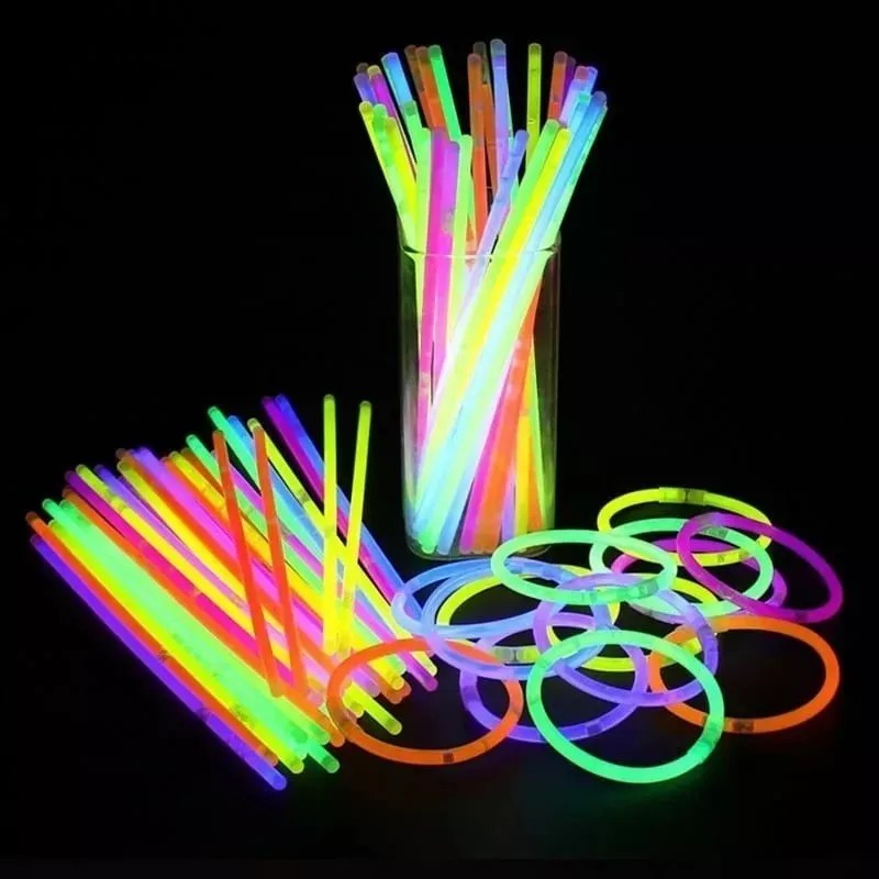 RS Tubo 100 Pulseras Luminosas Fluorescentes Para Eventos