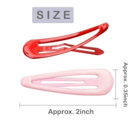 JFFX 60 Pcs Colorful Snap Hair Clips for Girls, 2 Inch Non-slip Metal Hair Barrettes in 10 Assorted Color for Kids Toddlers Teens Women Hair Accessories