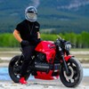 Harssidanzar Motorcycle Gloves for Men, Leather Touch Screen Riding Driving
