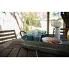 Creative Co-Op Oval Galvanized Metal Tray with Handles