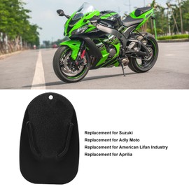 Motorcycle Kickstand Pad,Universal Side Foot Support Plate Kick Stand Base Parking Stand Replacement for Adly Moto Lifan Industry (Black)