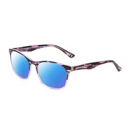 Calabria Shawn Polarized BiFocal Sunglass 1.25 Crystal Purple Marble Blue Mirror Women Designer Bi-Focal Sun Glasses Readers