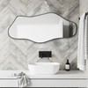 DAOYIJIAJU Irregular Wall Mirror, Asymmetrical Mirrors, 40"x17.7" Modern Bathroom Mirror