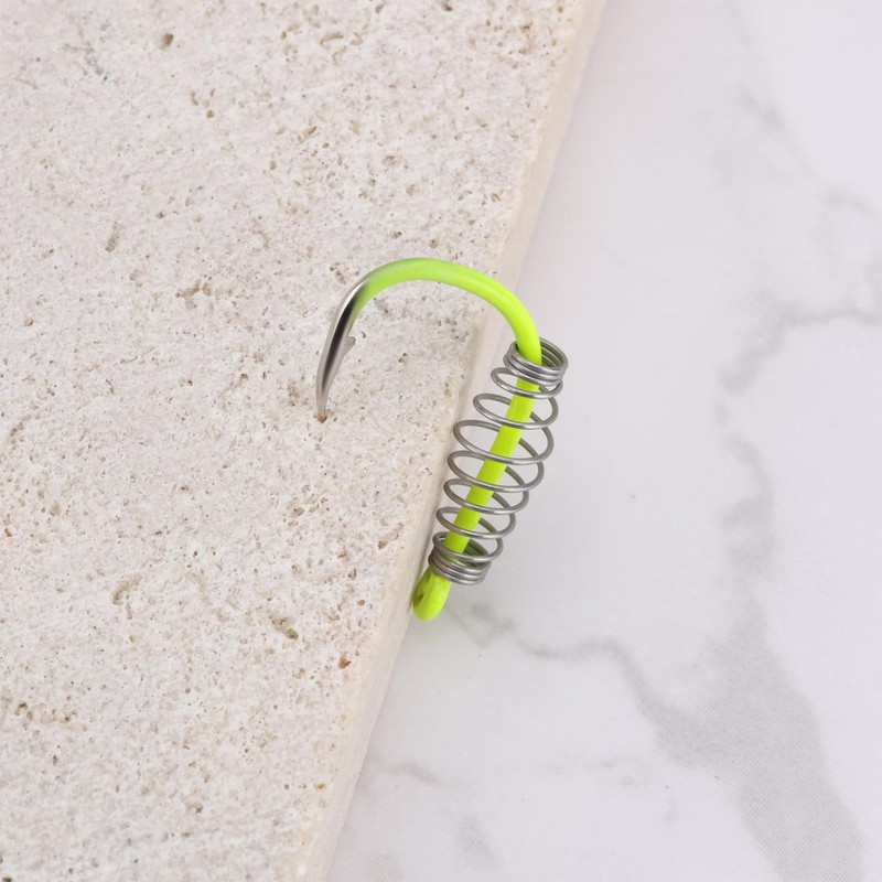 eMagTech 20Pcs Spring Fishing Hooks, Size 10# High Carbon Steel
