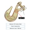 sourcing map 1/4" Clevis Grab Hook, G70 Carbon Steel Transport