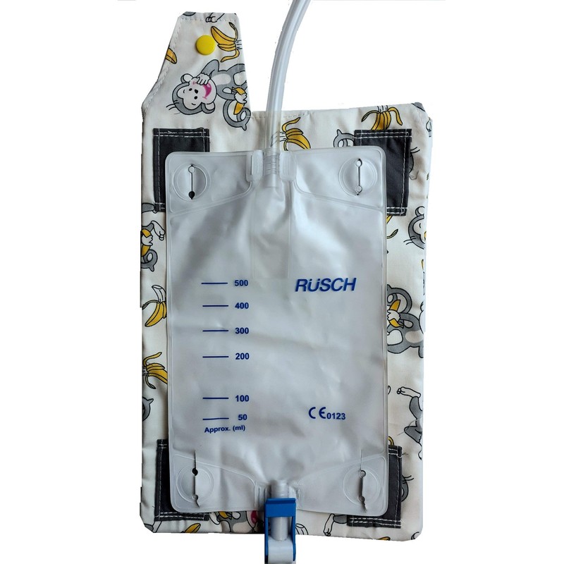 Catheter Leg Bag Holder. Cover. Grey. Laughing Monkeys