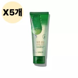 The Saem 더샘 제주 생생 알로에 진정 수딩젤 튜브 로션 X5개 BNS The Sam Jeju Fresh Aloe Soothing Gel Tube Lotion X 5 BNS