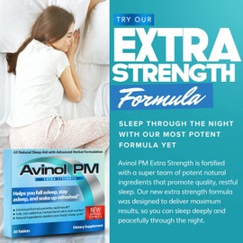 Avinol PM Extra Strength - Natural Sleep Supplement (30ct)