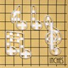Set of 4 Musical Notes Cookie Cutters, 4 Pieces -