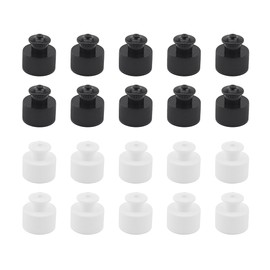 JianLing 20PCS Water Bottle Push-Pull Replacement Caps 28mm Water Bottle Cap Top pp Handy Cap Detergent Pull-Off Cap Black White 10pcs Each for Travel Stadium Sporting