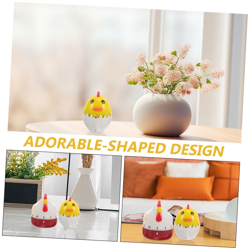 Zerodeko 2pcs Cartoon Mechanical Timer for Cooking and Baking Countdown