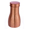 DeKulture Hammered Pure Copper Carafe Pitcher with Cap Ideal Drinkware