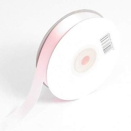 single roll of Baby Pink Double faced Satin Ribbon 3mm, 10mm, 16mm, 25mm widths (10mm x 50M)