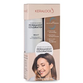 Keralock Permanent Hair Color - 150ml, No Premix Needed, Reusable for Up to 4 Months - All-in-One Dye with Conditioner & Brush (Dark Blonde, 150ml)