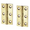 Bulk Hardware BH05986 50mm (2 inch) Solid Brass Butt Hinge