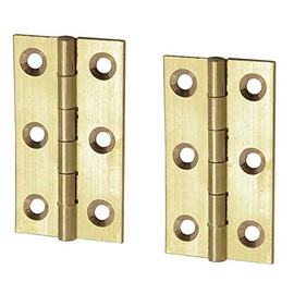 Bulk Hardware BH05986 50mm (2 inch) Solid Brass Butt Hinge - Pack of 2
