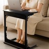 COSIEST Folding TV Tray Table, Small Foldable C-Shaped End Table