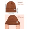 FEQO 6 Pack Satin Lined Winter Beanie Hats Soft Silk