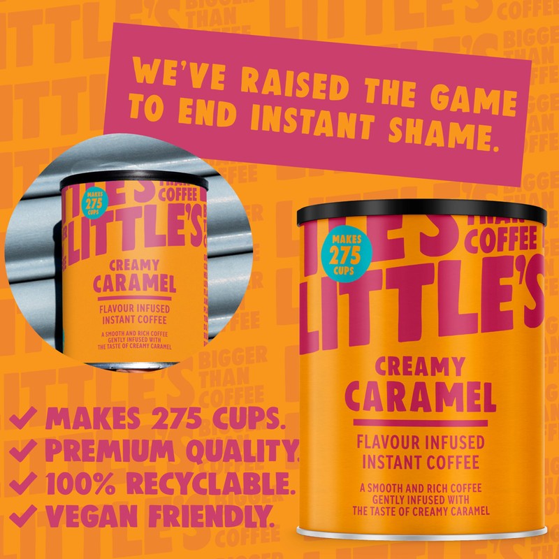 Little's Creamy Caramel Flavoured Instant Coffee, 500g Tin - Rich