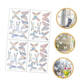 STOBAZA 4 Sets Static Cling Window Stickers Bird Strike Window Clings Butterfly Shape Aesthetic Stickers
