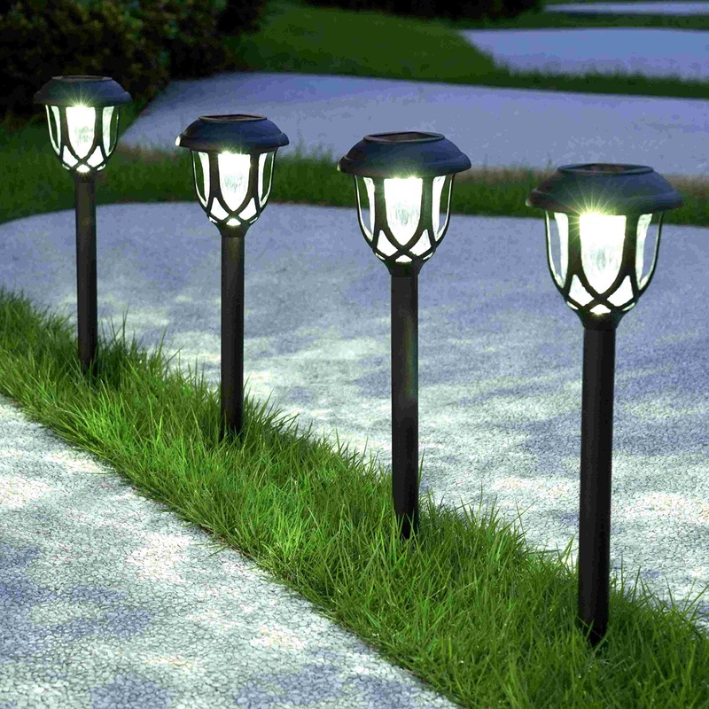 EXCMARK 10 Pack Solar Lights Outdoor Decorative, Solar Pathway Lights