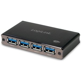LogiLink USB 3.0 Hub 4 Port with Overcurrent Protection UA0282 Black/Aluminum