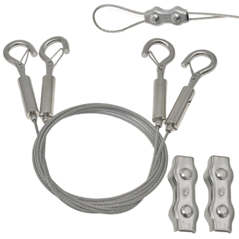 FDKJOK 2pcs Picture Hanging Wire, 2m Stainless Steel Heavy Duty,