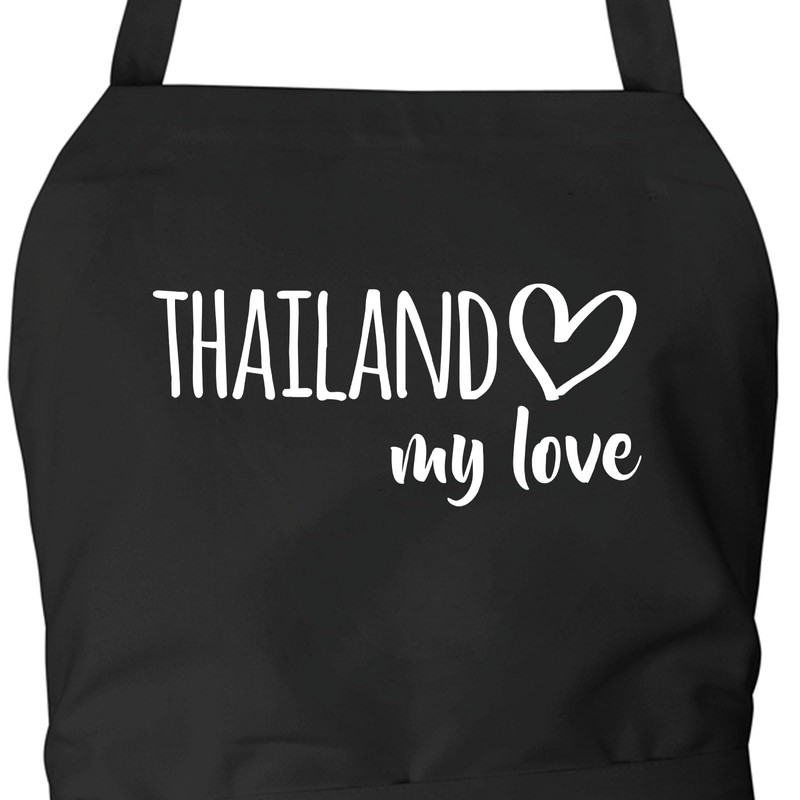 Huuraa Apron Thailand My Love Gift Cotton Thailand Gift Idea,
