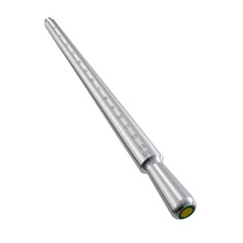 Meowoo Ring Sizer Madrel, Solid Aluminum Mandrel for Ring Measurer and Repair Distorted Ring, Hammerable Round Mandrel