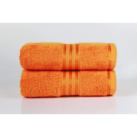 Bentley Priory Linens Hand Towels (2 PACK) for Bathroom Supreme Range 500GSM Egyptian Hotel Collection Super Soft 100% Cotton Pack of 2 Absorbent and Quick Dry Hand Towels Set 50 x 85cm (ORANGE)