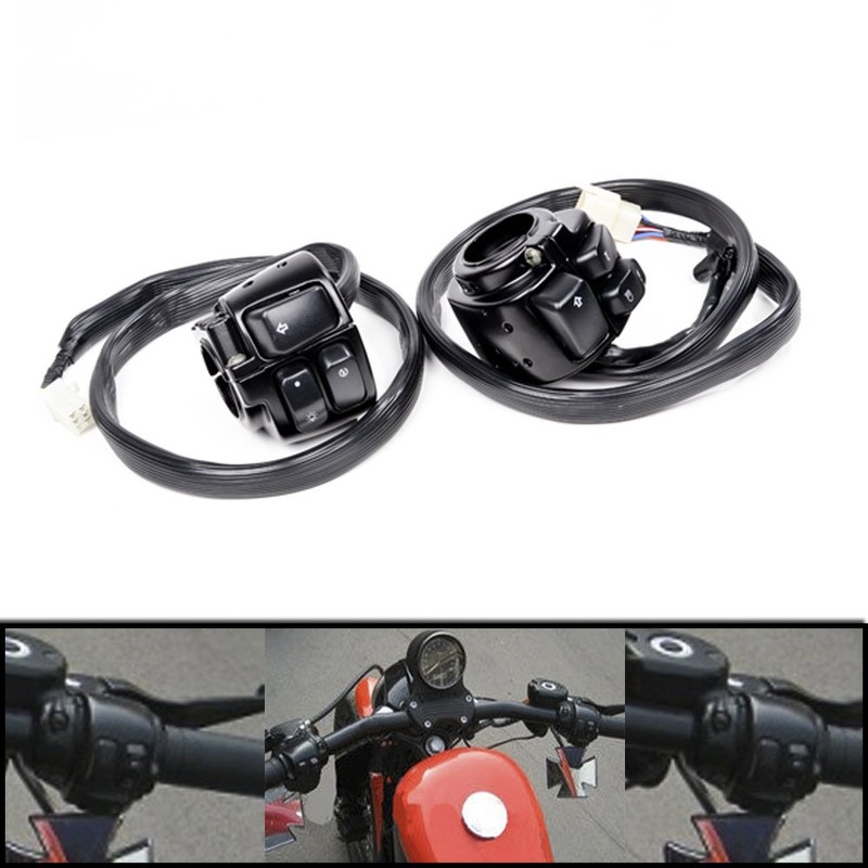 Astra Depot Motorcycle Handlebar Switch Control Kit for Harley 1996–2012