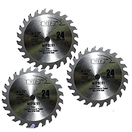 Pack of 3 wood TCT 24T 4-1/2" 4.5 inch Carbride TCT Circular Saw Blade for Rockwell Rk3441k, Worx WX429L RW9281