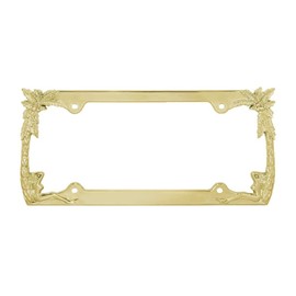 CLA Palm Tree Beach License Plate Frame - Gold