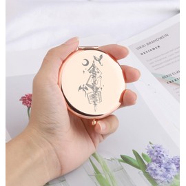 WSNANG Fantasy Novel Inspired Gift Dragon Wing Makeup Mirror Xaden Riorson House Compact Mirror (Book Sword Mirror-RG)