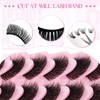 FADLASH False Eyelashes 10 Pairs Faux Mink Lashes Wispy Fake
