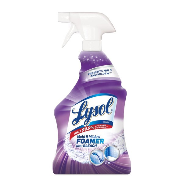 Lysol Bathroom Cleaner Spray with Mold and Mildew Remover, Bleach, 32 oz (Pack of 12)