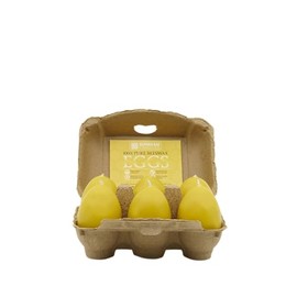 Sunbeam Candles 100% Pure Beeswax Mini Eggs | 6-ct Carton | Long Burning 10-Hours Each | Non-Toxic Beeswax Candles Spring & Easter Basket Decor | Made in USA (Natural)