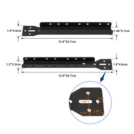 VANROUG Garage Door Opener Bracket, Black Steel, Door Mount, Adjustable Reinforcement Bracket