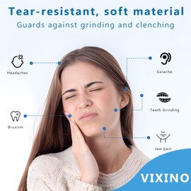 Vixino Vixino Mouth Guard for Grinding Teeth at Night, Mouthguards for Grinding of Teeth, Night Guards for Teeth Grinding, Reusable Mouth Guard for Sleeping, Bite Guard(2 Sizes, 4 Pcs)