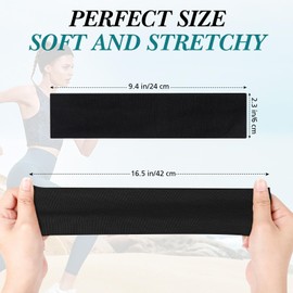 Hishexin Headbands for Women Non Slip, Stretchy Sweat Headband for Workout Yoga Running, Head Bands for Women's Hair - 8 Pack (Black White Grey)