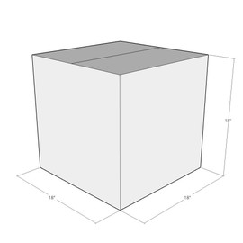 E1 Packaging 18" x 18" x 18" White Corrugated Boxes 32 ECT (Pack of 5-18x18x18) | Quality moving boxes. Great for shipping boxes for Business, office or home.