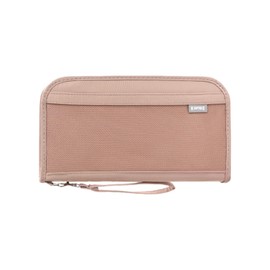 Passport Holder, RFID Travel Waterproof Passport Wallet Organizer Multi-functional Travel Document Organizer with Wrist Strap for Women, Men (Pink)